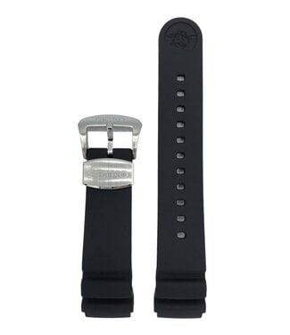 Seiko Watch Band Seiko Prospex Solar V157 0BT0 0AD0 Black Silicon Strap 20 mm