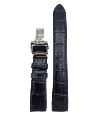 Seiko Watch Strap SNP126P1 Blue Leather Strap LOC8 21 mm Seiko Premier Novak Djokovic