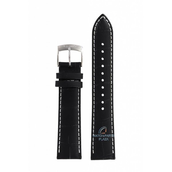 Seiko LO1K watchstrap black leather 7T92-0MF0, 0NW0, V158-0AH0 - Watch ...