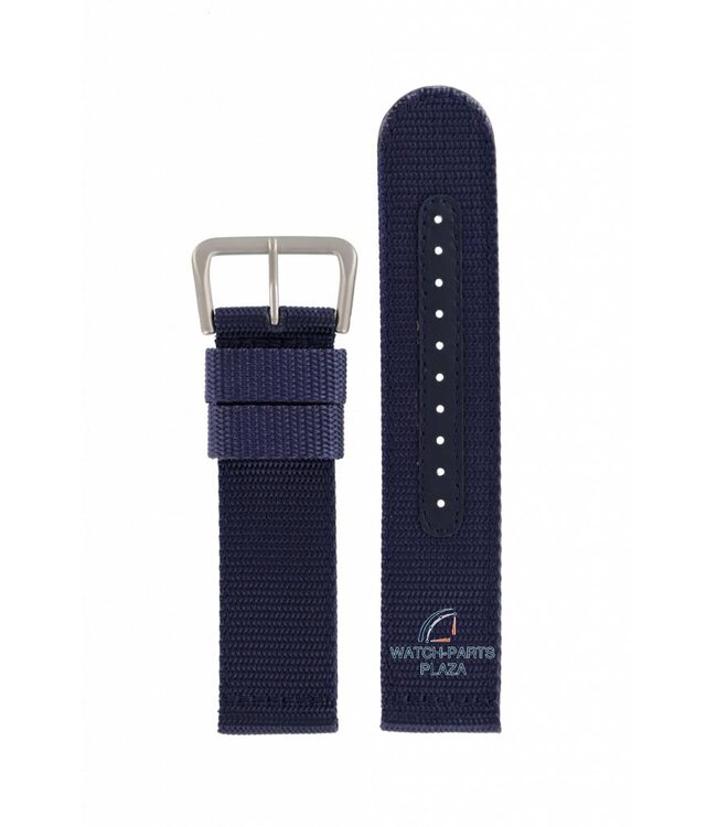 Watch Strap for Seiko 7S36-03J0 Blue Canvas Military Band 22mm SNZG11 4A215JL Nylon