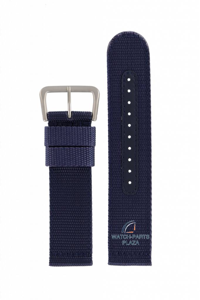 Seiko Canvas watchstrap 22 mm blue for SNZG11 / 7S36-03J0 - WatchPlaza