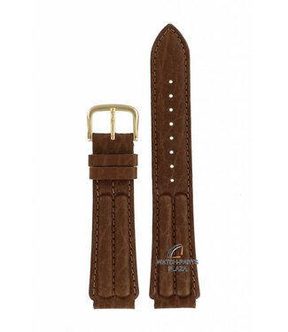 Seiko Seiko 8M25-7100 Watch Band 5M22-6B00 Brown Leather Gold Buckle 17mm