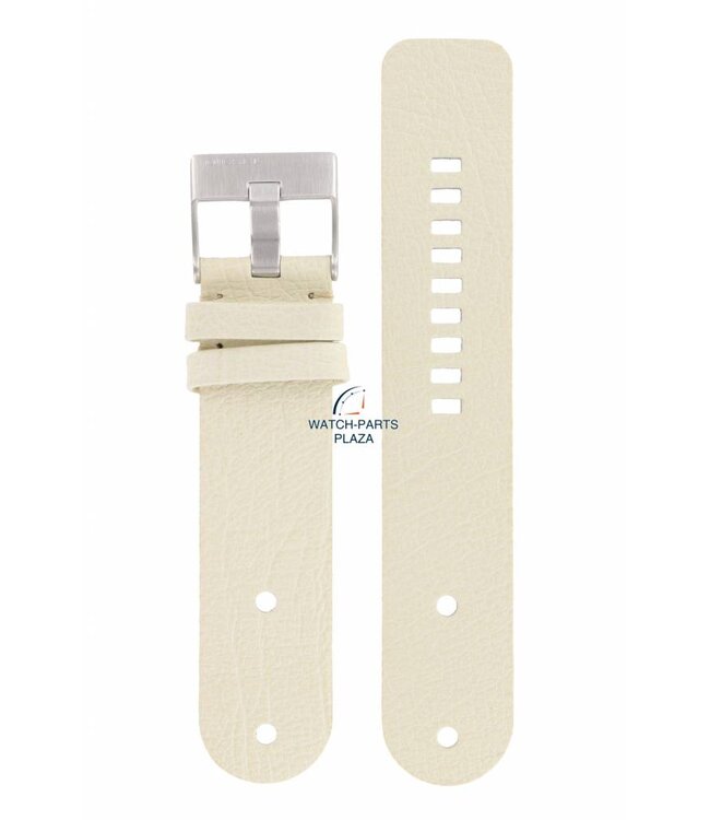 Correa de reloj para Diesel DZ2077 Correa de cuero blanco DZ 2077 26 mm