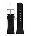 Faixa de relógio DKNY NY3369 pulseira de couro preto 30mm em relevo