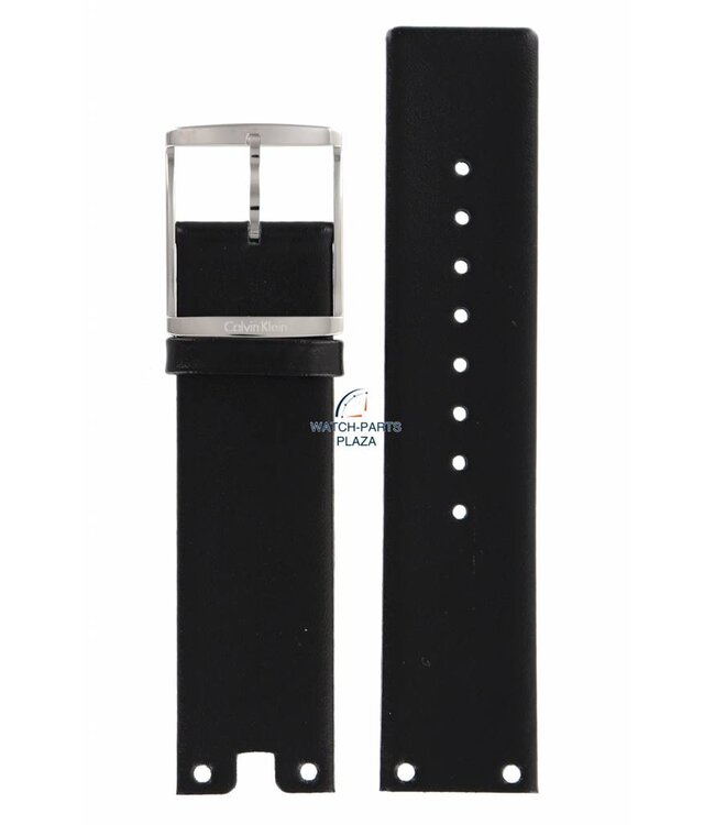 Faixa de relógio Calvin Klein Glam K94 pulseira de couro preto 22 milímetros K94231