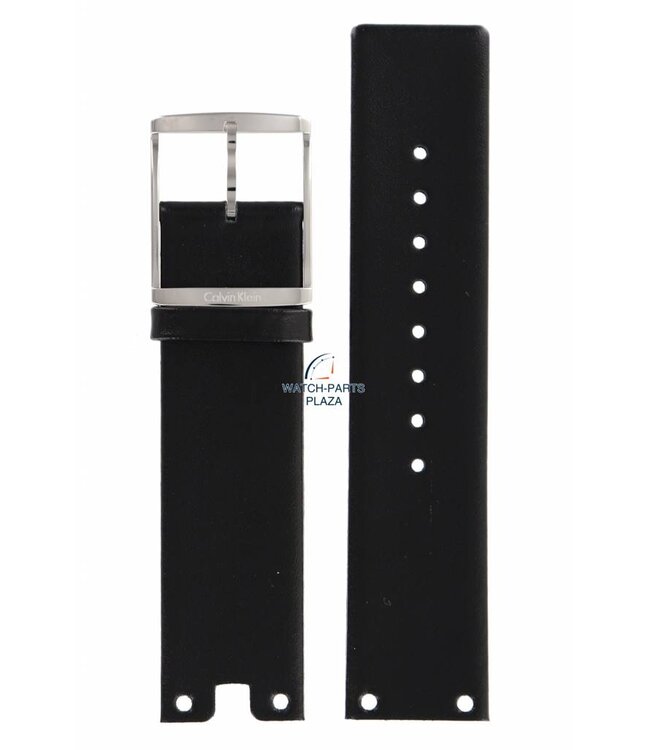 Horlogeband Calvin Klein Glam K94 zwart leren band 22 mm K94231