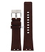Faixa de relógio Diesel DZ4110 / DZ4111 pulseira de couro marrom 25mm