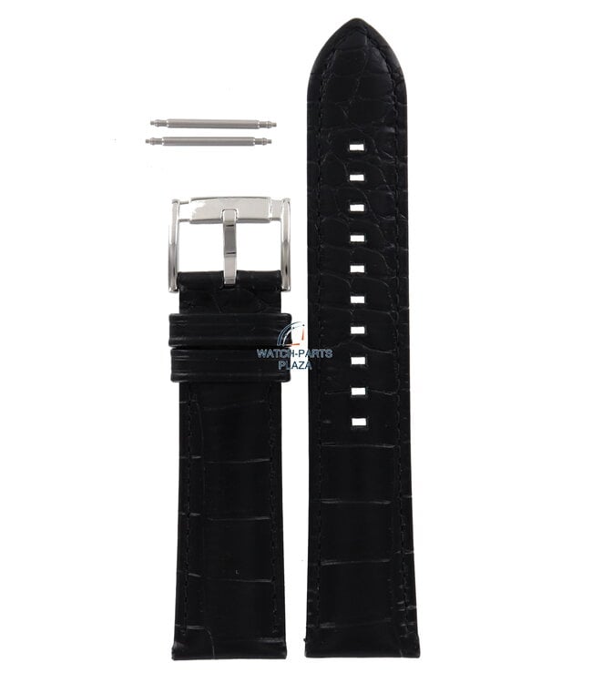 Watch Band AR2411 Emporio Armani Renato black leather strap 22mm