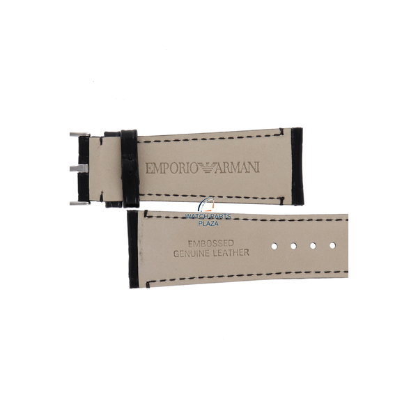 Watchband for Armani AR0263 / AR0342 24mm black WatchPartsPlaza