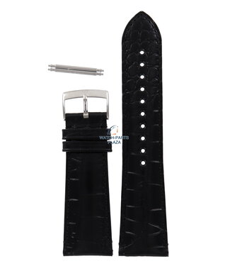 Armani Armani AR 0263/0342 horlogeband zwart leer 24 mm