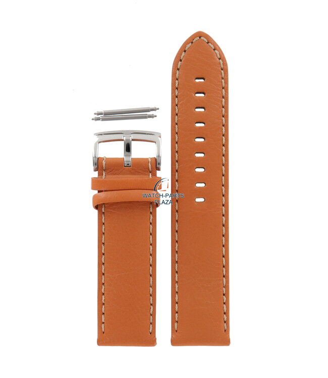 Horlogeband AR5814 Emporio Armani oranje lederen band 23 mm origineel XL-serie