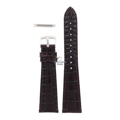 Armani Horlogeband AR0203 Emporio Armani donkerbruine leren horlogebandje 22 mm origineel