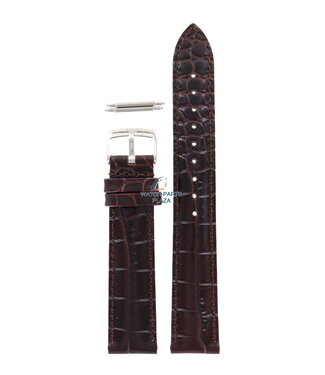 Armani Armani AR-0204 watch band dark brown leather 18 mm