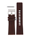 Diesel Bracelet de montre Diesel DZ-1399 en cuir marron 27 mm