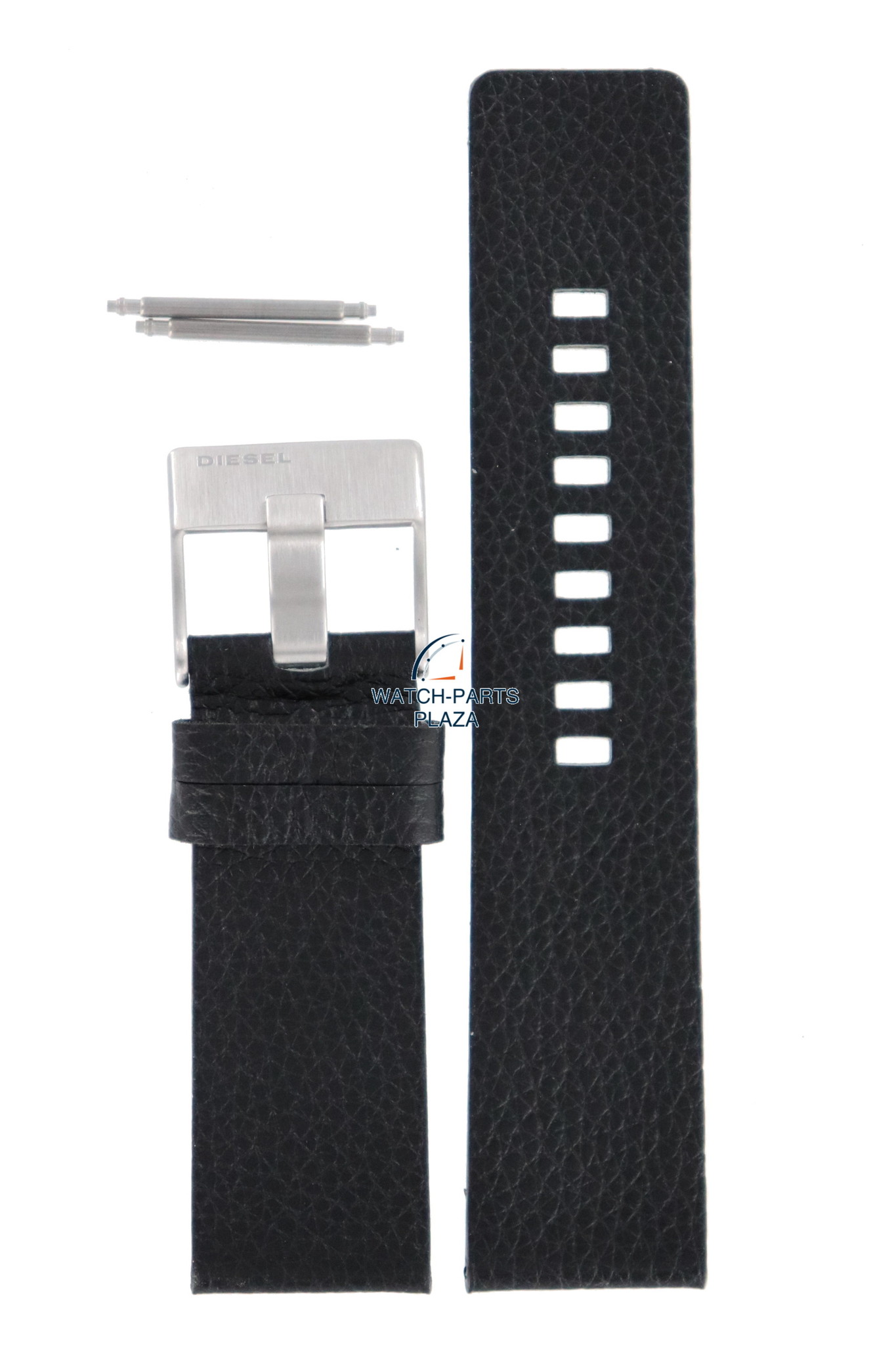 Watchband for Diesel DZ1147 black leather 25mm - WatchPlaza