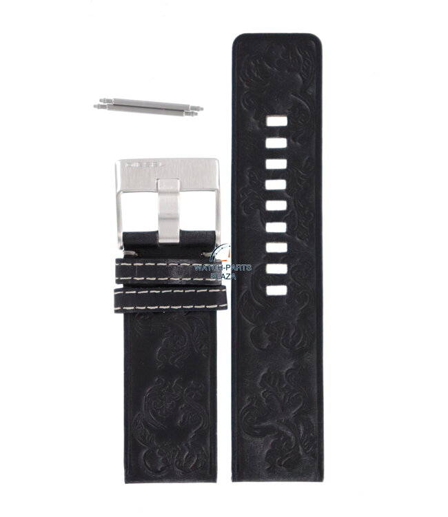 Horlogebandje Diesel DZ2136 zwart lederen band 27mm origineel