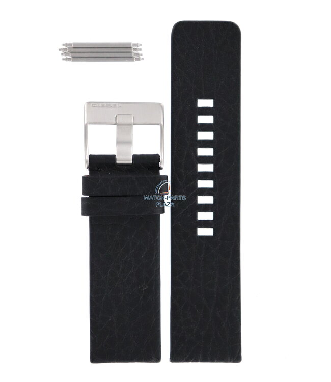 Reloj Band Diesel DZ1024 correa de cuero negro 26mm reemplazo genuino