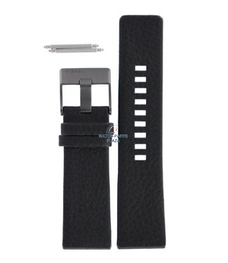 Diesel Bracelet de montre Diesel DZ-1187 en cuir noir 26 mm