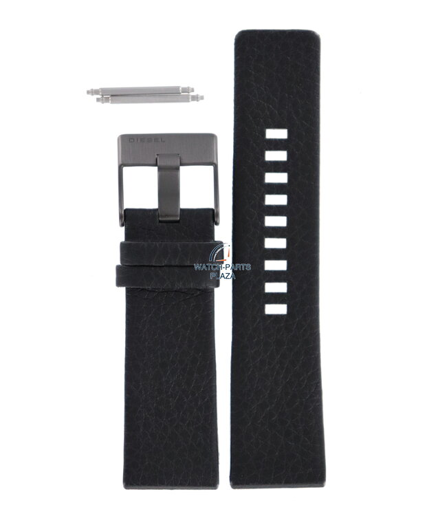 Watch Band Diesel DZ1187 black leather strap 26mm genuine black buckle