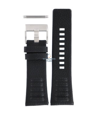 Diesel Bracelet de montre Diesel DZ-1258 en cuir noir 28 mm