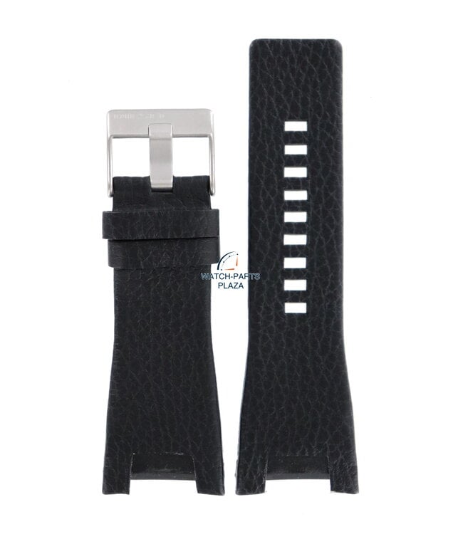 Watch Band Diesel DZ1215 black leather strap 32mm Bugout DZ1282