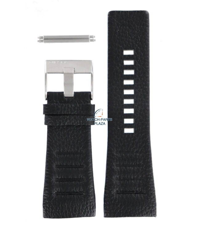 Watch Band Diesel DZ1276 black genuine leather strap 32mm original