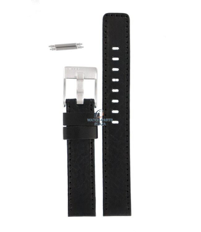 Horlogeband Diesel DZ2027 zwart lederen band 16 mm