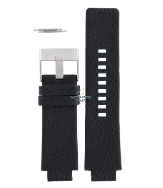 Diesel Bracelet de montre Diesel DZ-1089 en cuir noir 18 mm