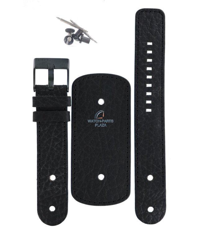 Montre Bracelet Diesel DZ2053 Bracelet en cuir véritable noir 22mm original