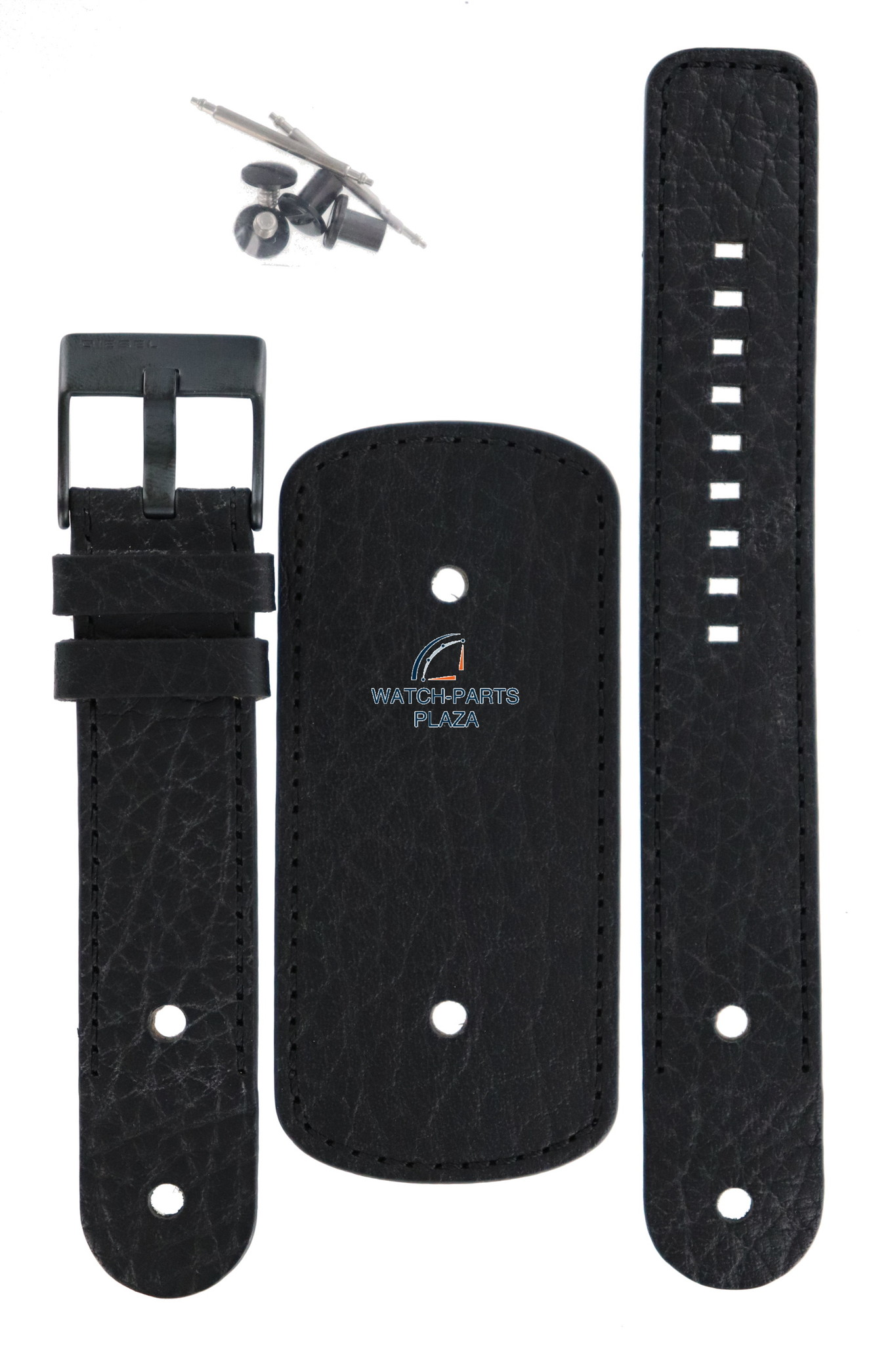 Diesel Dz2046 Black Cuff Leather Watch Band 20mm Original Watch Parts Plaza