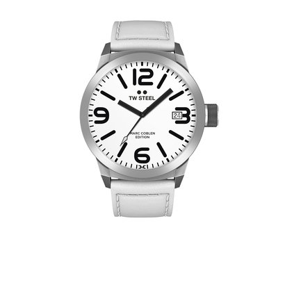TW-Steel Horloge TW-Steel Marc Coblen TWMC43 wit lederen band 50mm