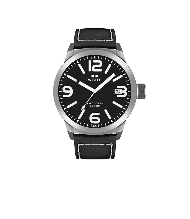 Reloj TW-Steel Marc Coblen TWMC54 correa de cuero negro 50 mm esfera negra