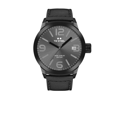TW-Steel Herenhorloge TW-Steel Marc Coblen TWMC53 zwart & leren band - donkergrijze wijzerplaat