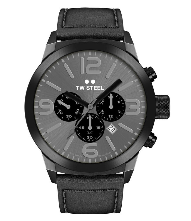 Orologio TW-Steel Marc Coblen Edizione TWMC18 cronografo nero e cinturino in pelle 42mm