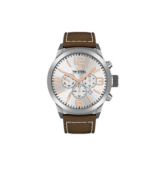 TW-Steel TW-Steel TWMC11 montre avec bracelet en cuir marron