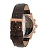 Assistir Guess Exec W0076G4 relógio cronógrafo homens rosé 44mm marrom pulseira de couro croco