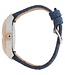 Montre analogique Guess W0289L1 de montre analogique Jet Setter pour femme rosé avec bracelet en cuir bleu de 39 mm