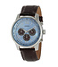 Orologio Guess W0380G6 Orologio cronografo Horizon uomo cinturino in pelle di coccodrillo marrone 45mm