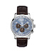 Orologio Guess W0380G6 Orologio cronografo Horizon uomo cinturino in pelle di coccodrillo marrone 45mm