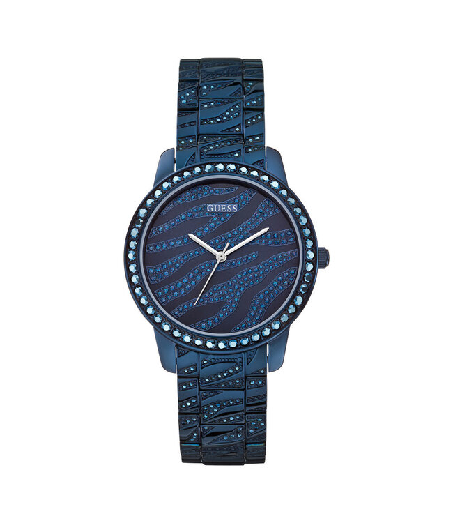 Uhr Guess W0502L4 Verwöhnen analoge Damenuhr blau 36mm Stahl - Iconic Blue