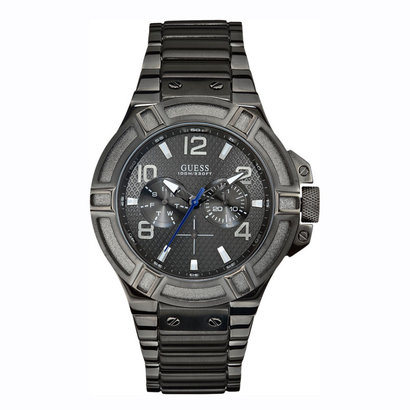 Guess Watch Guess W0218G1 Rigor analogue steel men's watch dark gray 45mm Gunmetal Gray