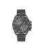 Reloj Guess W0659G3 Viper analógico para hombres, color gris oscuro, correa de cuero de 46 mm.