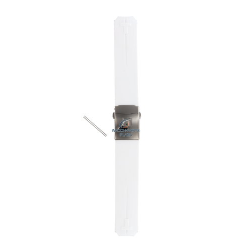 Tissot Tissot Z353 / Z253 Horlogeband Wit Siliconen 20 mm Tissot Tissot Z353 / Z253 Horlogeband Wit Siliconen 20 mm