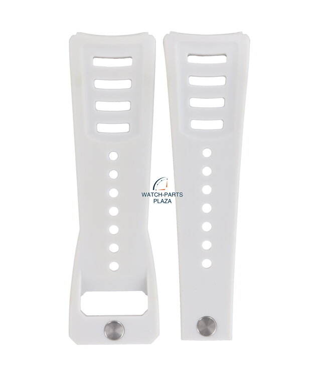 Watch Band Diesel DZ3032 white rubber & leather strap 30mm original