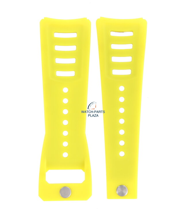 Watch Band Diesel DZ3030 yellow resin & leather strap 30mm original