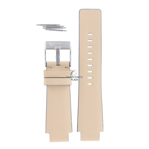 Diesel Diesel DZ-1048 horlogeband beige leer 18 mm Diesel Diesel DZ-1048 horlogeband beige leer 18 mm