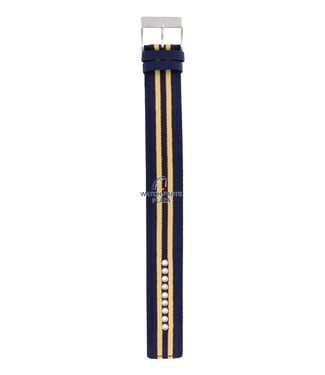 Diesel Diesel DZ-2059 watch band blue & yellow canvas / leather 27 mm