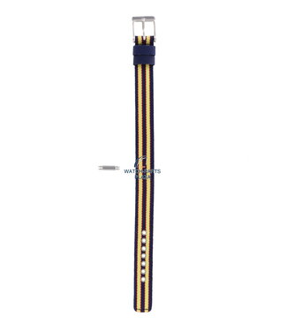 Diesel Diesel DZ-2085 watch band blue & yellow canvas / leather 14 mm