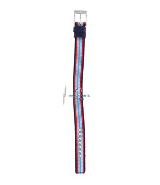 Diesel Diesel DZ-2084 watch band blue & red canvas / leather 14 mm