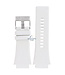 Watch band Diesel DZ1449 Cliffhanger Big white leather strap 25mm original